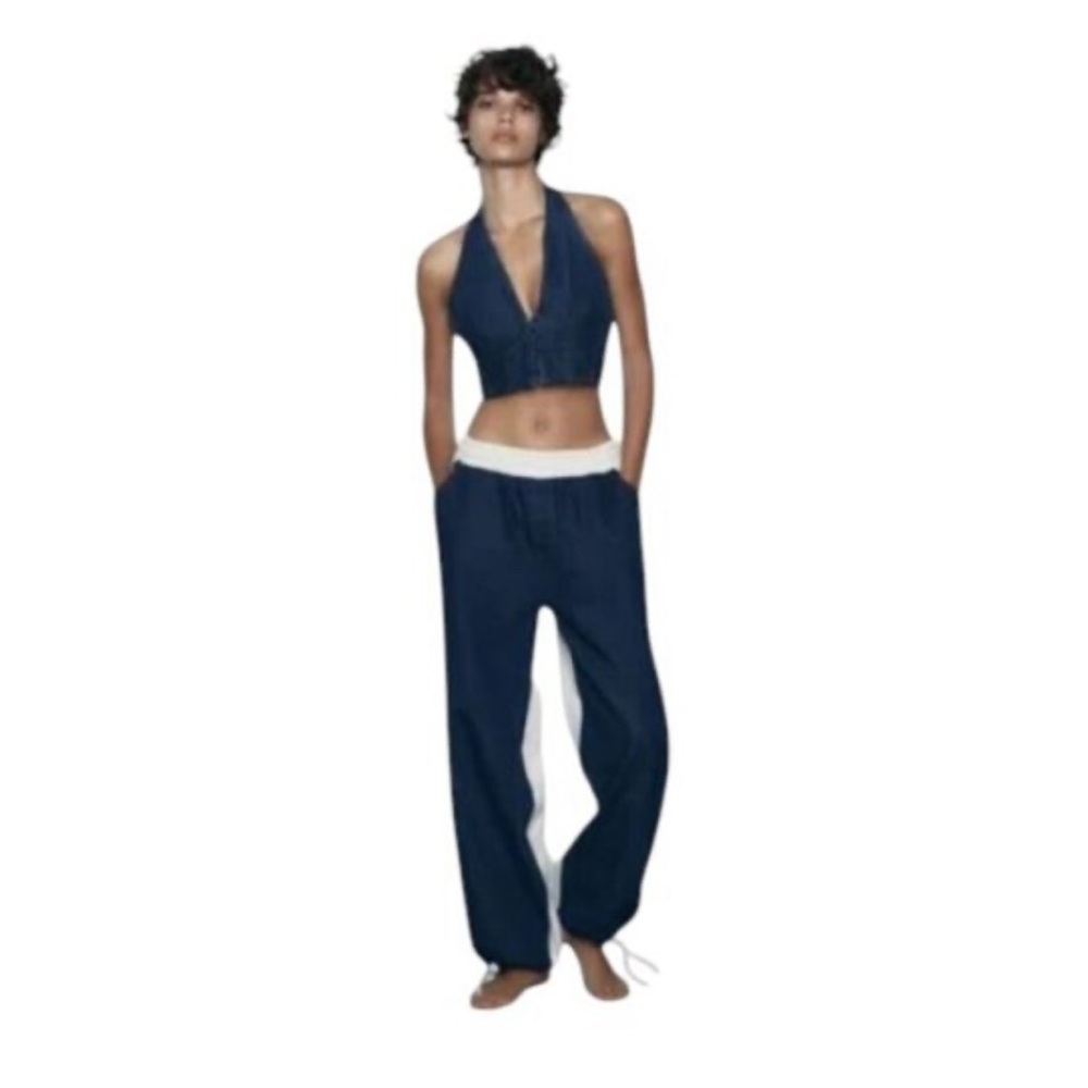 Zara Stylish Denim Halter Corset